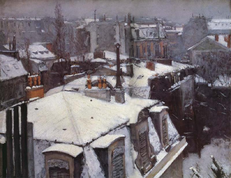 Gustave Caillebotte Snow-s housetop Sweden oil painting art